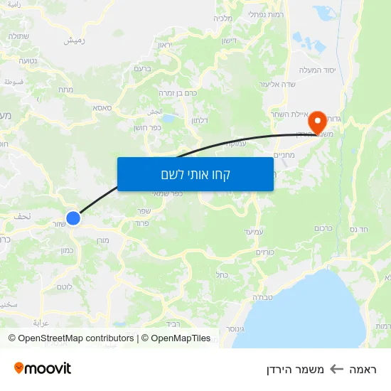 מפת ראמה למשמר הירדן