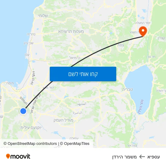 מפת עספיא למשמר הירדן
