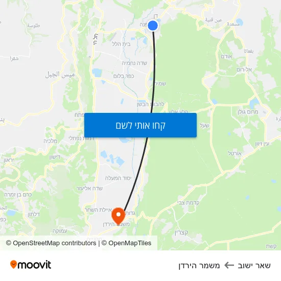 מפת שאר ישוב למשמר הירדן