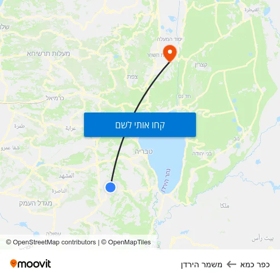מפת כפר כמא למשמר הירדן