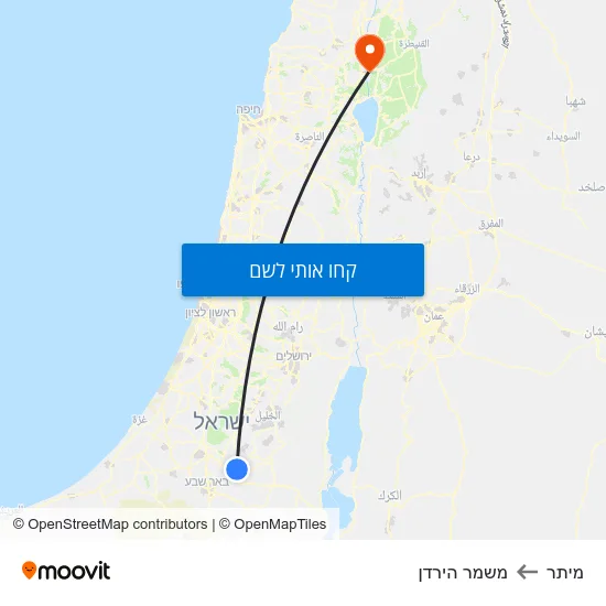 מפת מיתר למשמר הירדן