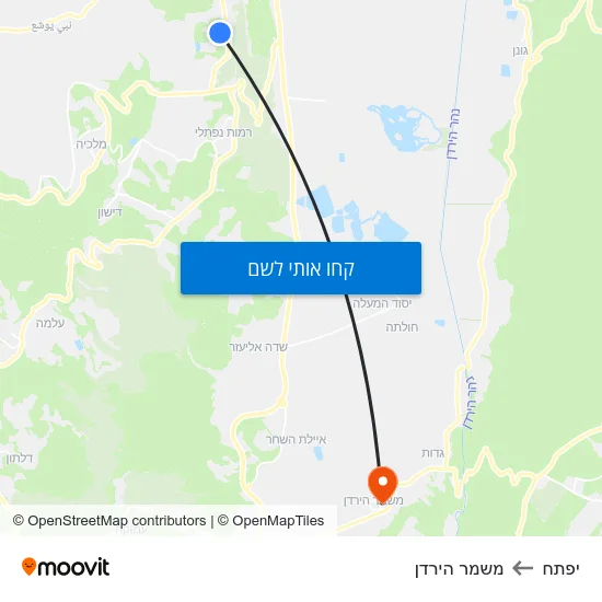 מפת יפתח למשמר הירדן