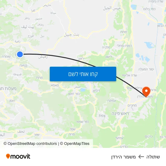 מפת שתולה למשמר הירדן