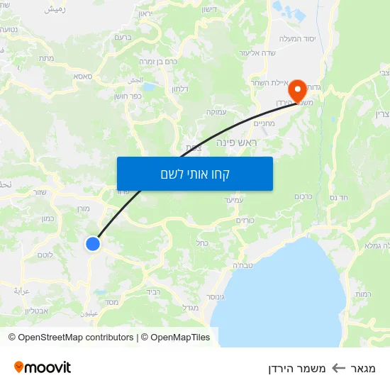 מפת מגאר למשמר הירדן