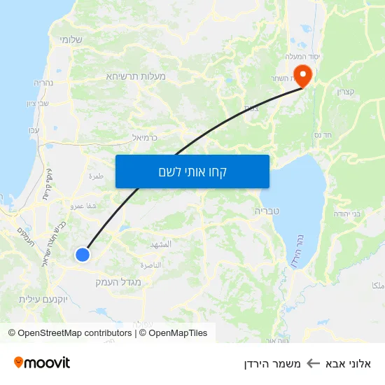 מפת אלוני אבא למשמר הירדן