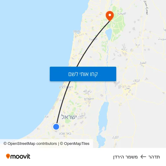 מפת תדהר למשמר הירדן