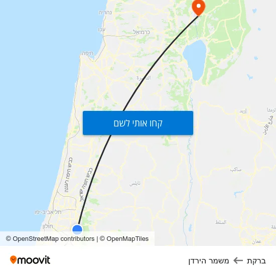 מפת ברקת למשמר הירדן