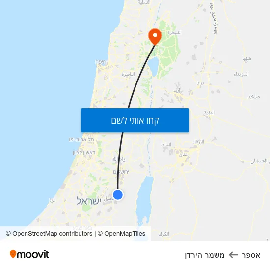 מפת אספר למשמר הירדן