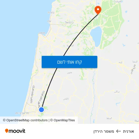 מפת אורנית למשמר הירדן