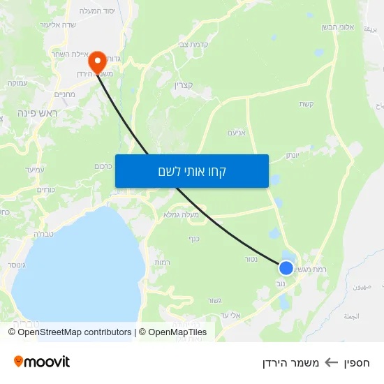 מפת חספין למשמר הירדן