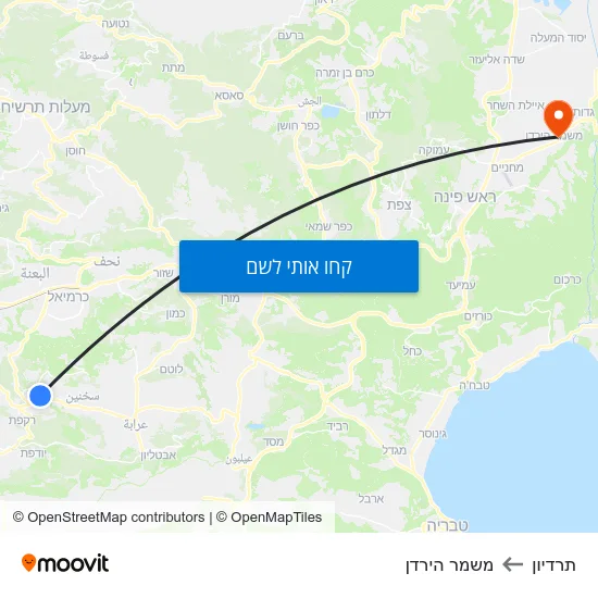 מפת תרדיון למשמר הירדן