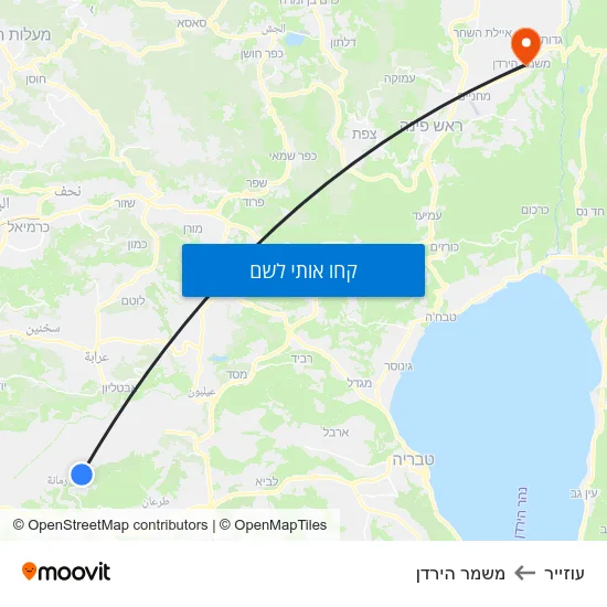 מפת עוזייר למשמר הירדן