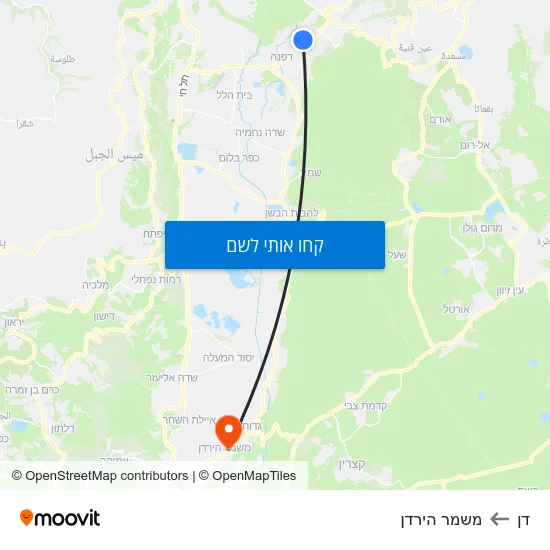 מפת דן למשמר הירדן