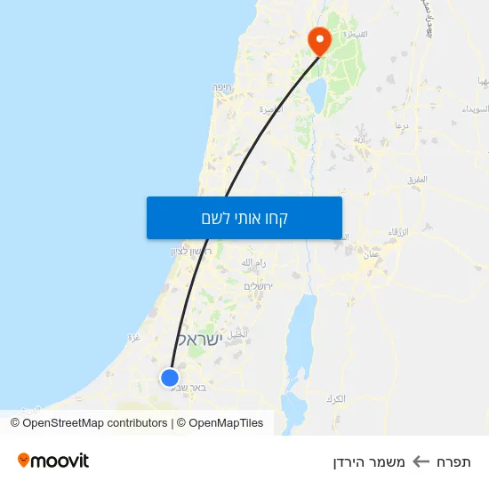 מפת תפרח למשמר הירדן