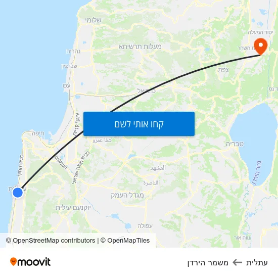 מפת עתלית למשמר הירדן