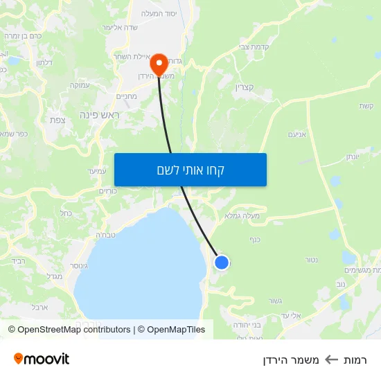 מפת רמות למשמר הירדן