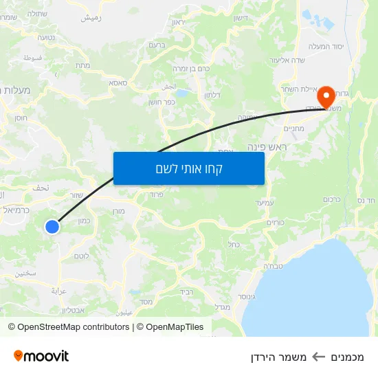מפת מכמנים למשמר הירדן