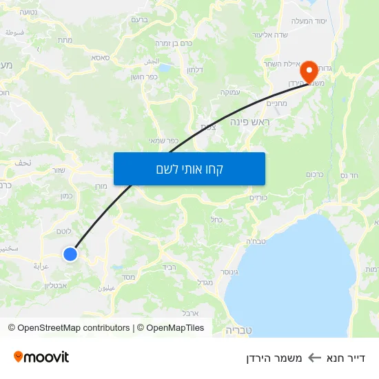 מפת דייר חנא למשמר הירדן