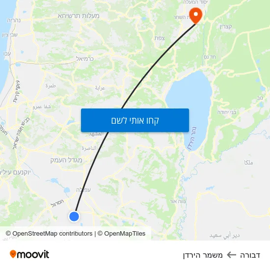 מפת דבורה למשמר הירדן