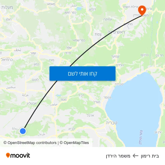 מפת בית רימון למשמר הירדן