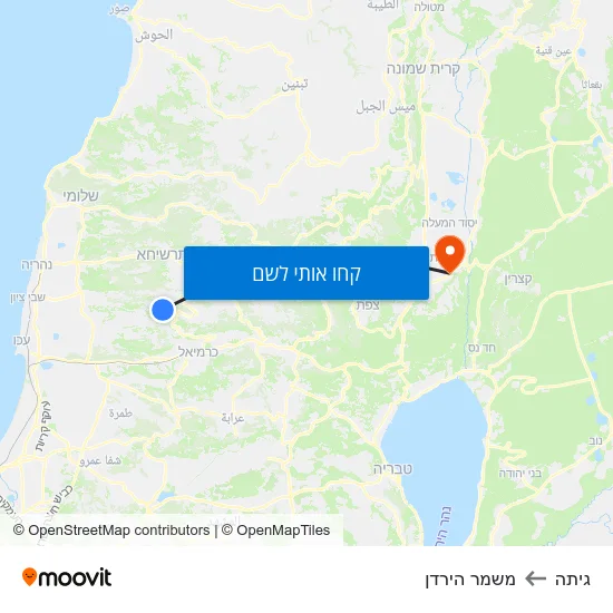 מפת גיתה למשמר הירדן