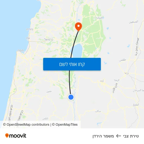 מפת טירת צבי למשמר הירדן