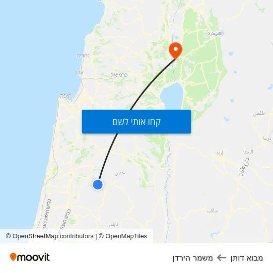 מפת מבוא דותן למשמר הירדן