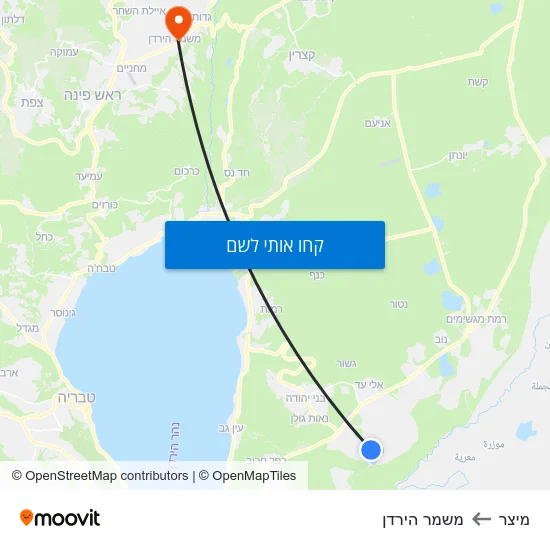 מפת מיצר למשמר הירדן
