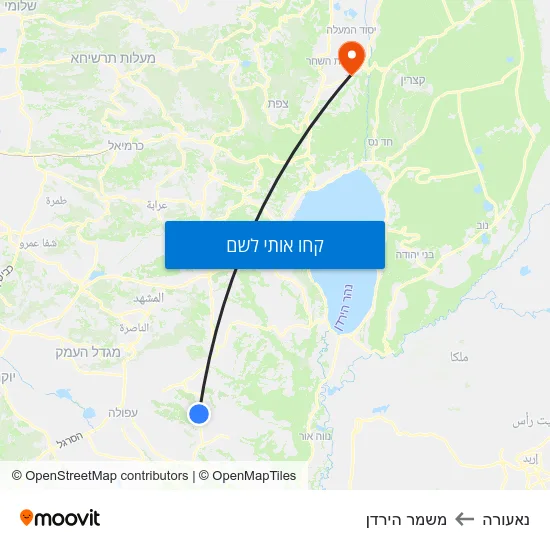 מפת נאעורה למשמר הירדן