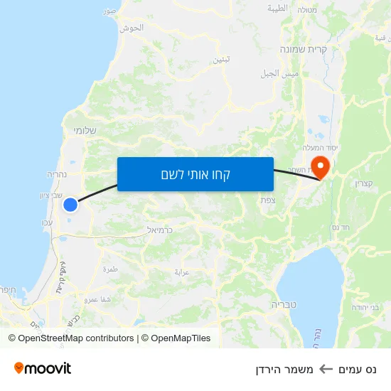 מפת נס עמים למשמר הירדן
