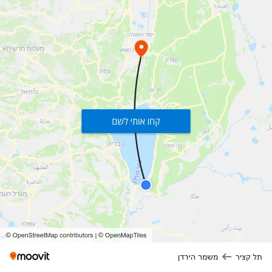 מפת תל קציר למשמר הירדן