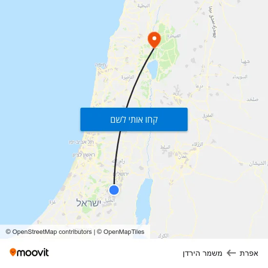 מפת אפרת למשמר הירדן