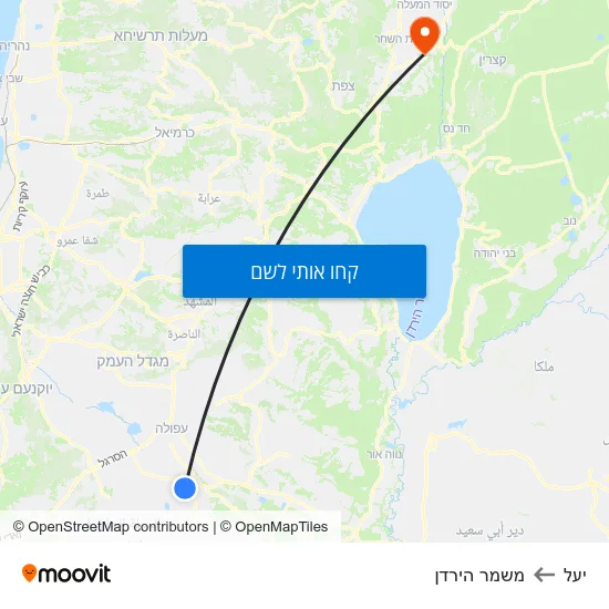 מפת יעל למשמר הירדן