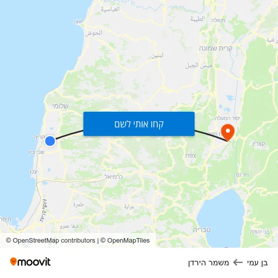 מפת בן עמי למשמר הירדן