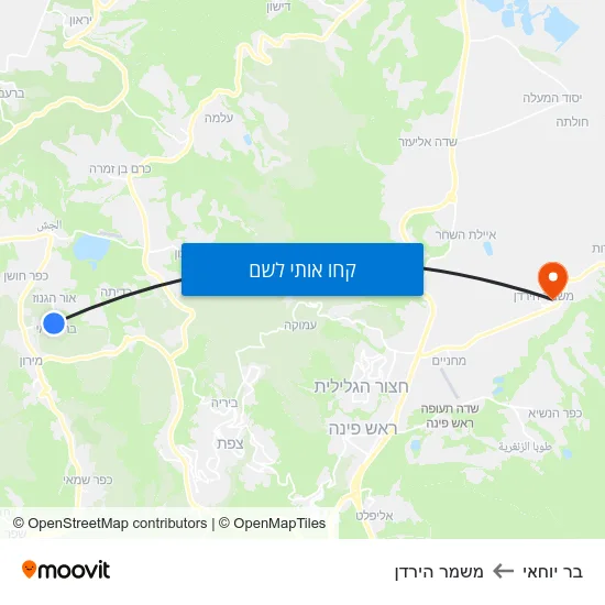 מפת בר יוחאי למשמר הירדן