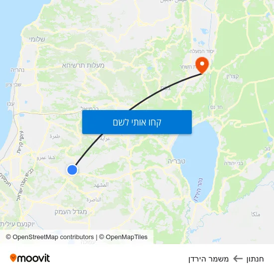 מפת חנתון למשמר הירדן