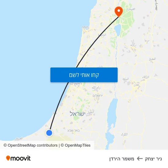 מפת ניר יצחק למשמר הירדן