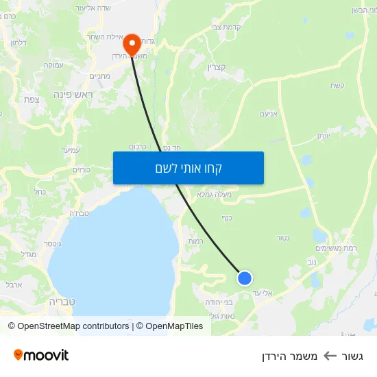מפת גשור למשמר הירדן