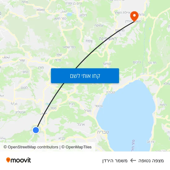 מפת מצפה נטופה למשמר הירדן