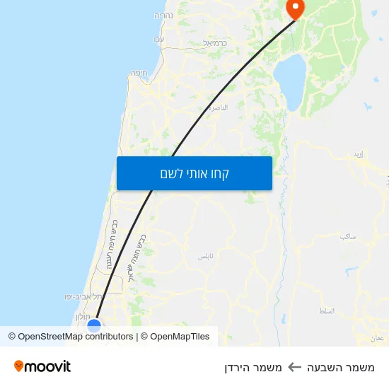 מפת משמר השבעה למשמר הירדן