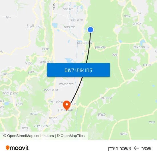 מפת שמיר למשמר הירדן
