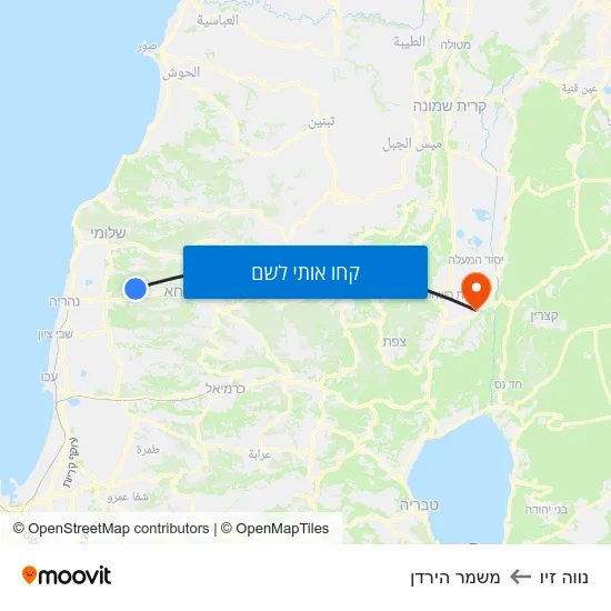 מפת נווה זיו למשמר הירדן