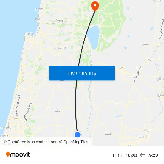 מפת פצאל למשמר הירדן