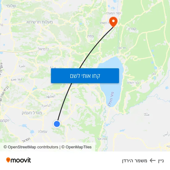 מפת ניין למשמר הירדן