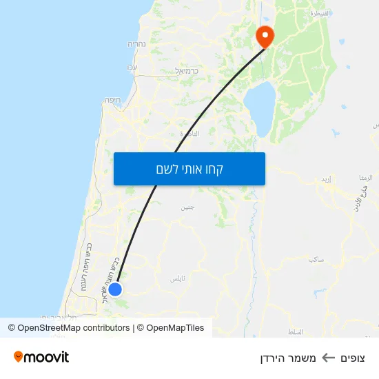 מפת צופים למשמר הירדן