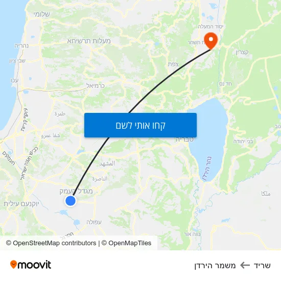 מפת שריד למשמר הירדן