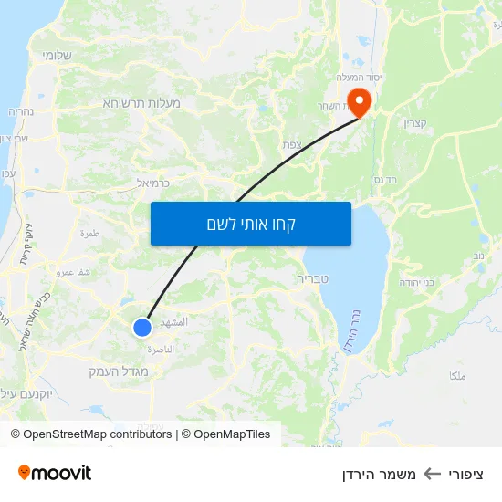 מפת ציפורי למשמר הירדן