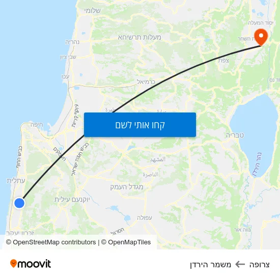 מפת צרופה למשמר הירדן