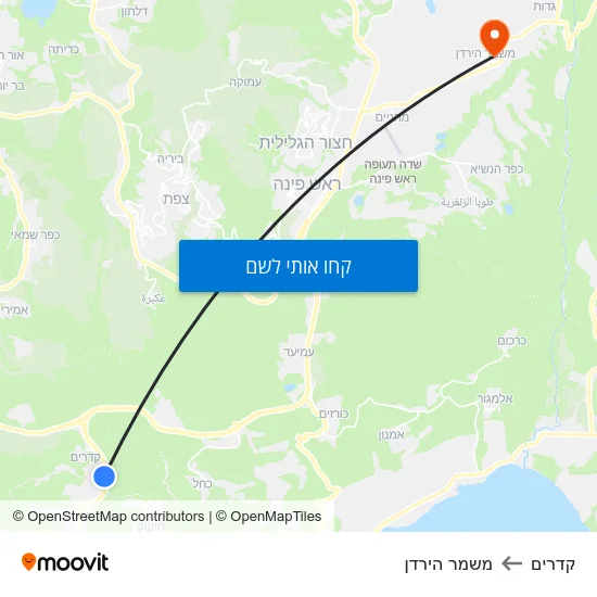 מפת קדרים למשמר הירדן