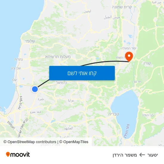מפת יסעור למשמר הירדן